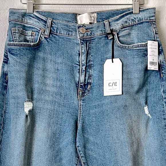 CURRENT ELLIOTT C/E Original Boyfriend Jeans Whitewashed Sunny Destructe… - Picture 4 of 9